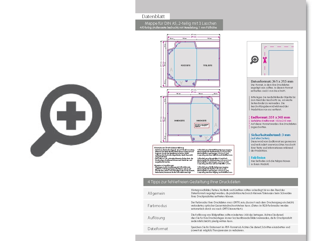 Product Bild mappe_f__r_din_a5__2-teilig_mit_3_laschen__4_0_farbig_(au__enseite_bedruckt)__mit_blindpr__gung